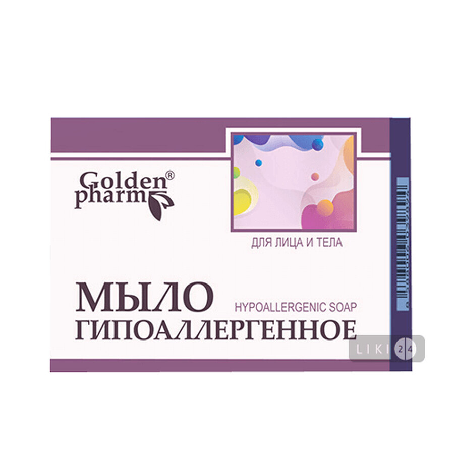 Твердое мыло Голден-Фарм гипоаллергенное для лица и тела, 70 г: цены и характеристики