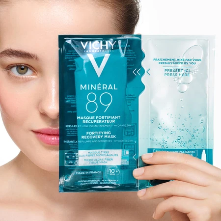 Тканинна маска Vichy Mineral 89 Укріплююча для відновлення шкіри обличчя, 29 мл: ціни та характеристики