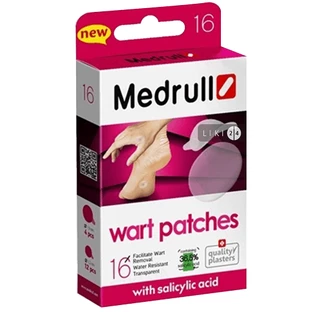 Пластырь медицинский Medrull Wart Patches от бородавок 16 шт