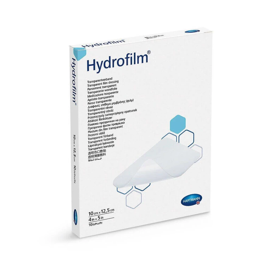 Пов'язка плівкова прозора hydrofilm 10 см х 12,5 см: ціни та характеристики