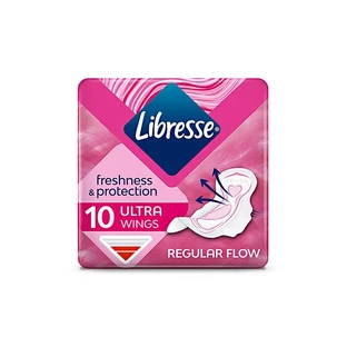 Прокладки женские гигиенические libresse ultra normal freshness and protection with wings №10