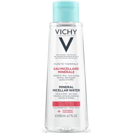 Мицеллярная вода Vichy Purete Thermale для чувствительной кожи лица и глаз, 200 мл