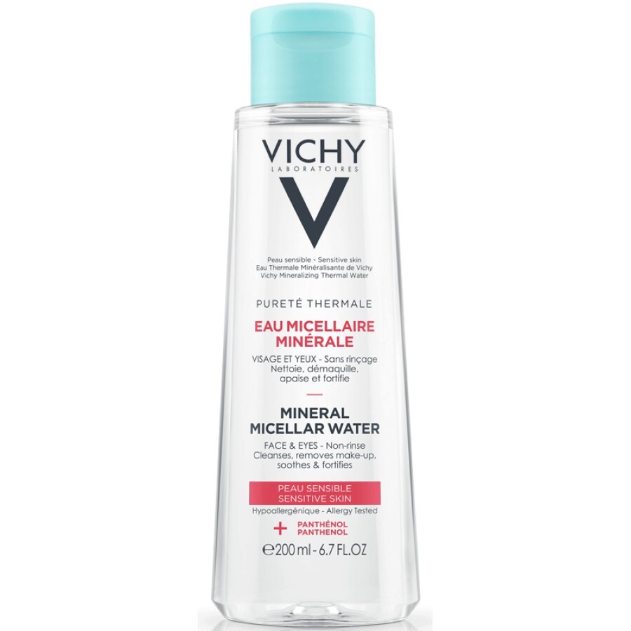 Міцелярна вода Vichy Purete Thermale для чутливої шкіри обличчя та очей, 200 мл: ціни та характеристики
