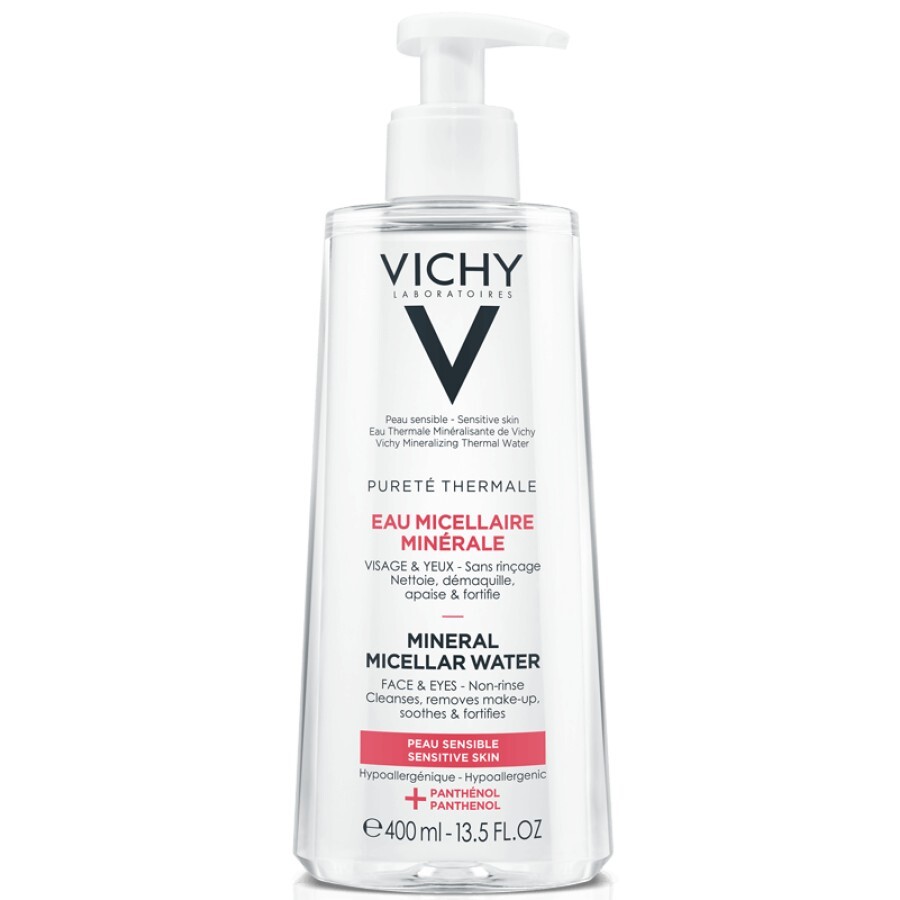 Міцелярна вода Vichy Purete Thermale для чутливої шкіри обличчя й очей 400 мл відгуки