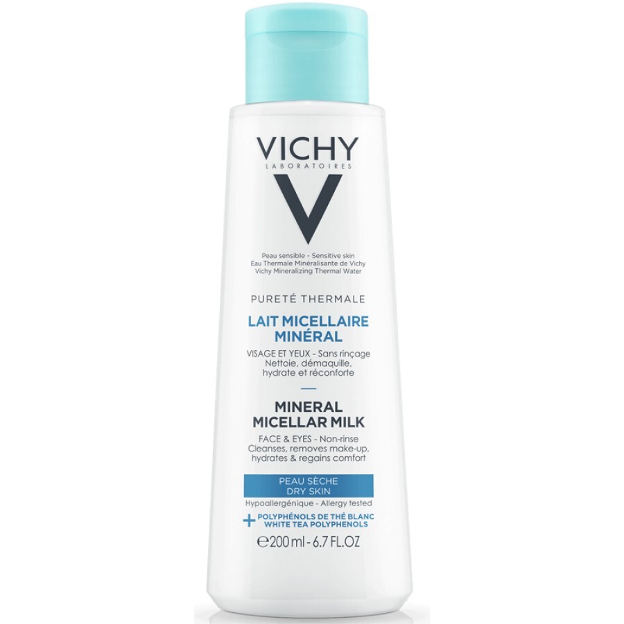 Міцелярне молочко Vichy Purete Thermale для сухої шкіри обличчя і очей, 200 мл: ціни та характеристики
