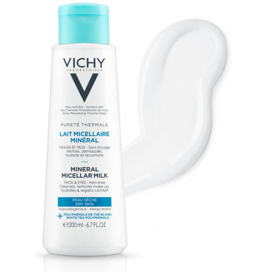 Міцелярне молочко Vichy Purete Thermale для сухої шкіри обличчя і очей, 200 мл: ціни та характеристики