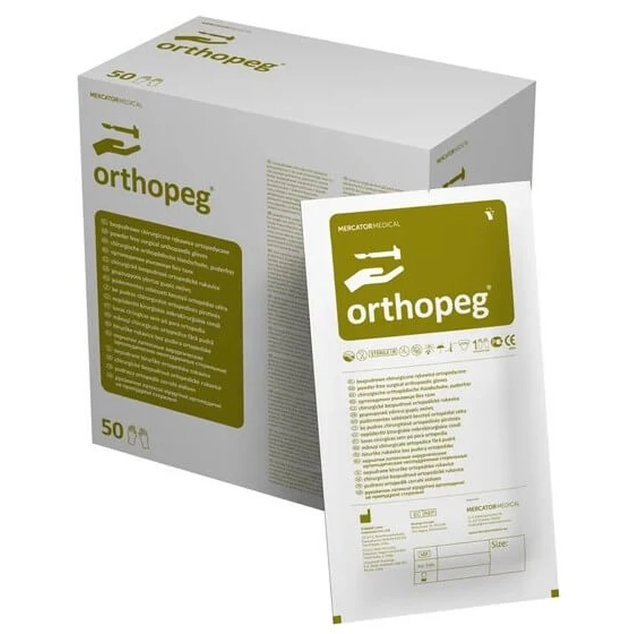 Рукавички латексні хірургічні неприпудрені стерильні Dermagel ORTHOPEDIC розмір 8.0: ціни та характеристики