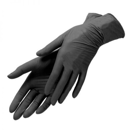 Перчатки смотровые нитриловые нестерильные неприпудренные nitrylex black размер L