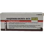 Ібандронова кислота-віста 150 мг табл. в/плівк. обол. 150 мг №3: ціни та характеристики