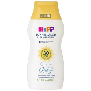 Дитяче сонцезахисне молочко HIPP Babysanft SPF30 200 мл