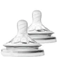Силиконовая соска Philips Avent Natural 1+ мес. медленный поток 2 шт SCF042/27