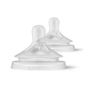 Силіконова соска Philips Avent Natural Природний потік 6 міс + 2 шт для густої їжі SCY966/02