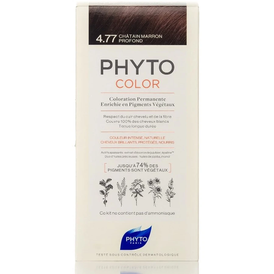 Крем-фарба для волосся PHYTO Фітоколор тон 4.77, Шатен темний каштановий: ціни та характеристики
