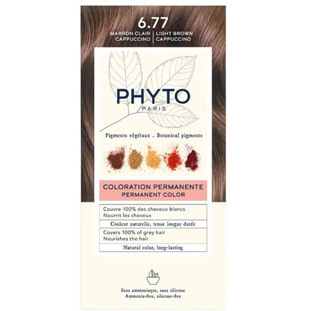 Крем-краска для волос Phyto Phytocolor РН10010, тон 6.77, светло-каштановый капучино, 100 мл