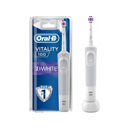 Зубна щітка електрична "oral-b vitality 100" D100.413.1 PRO 3D White типа 3710, білий