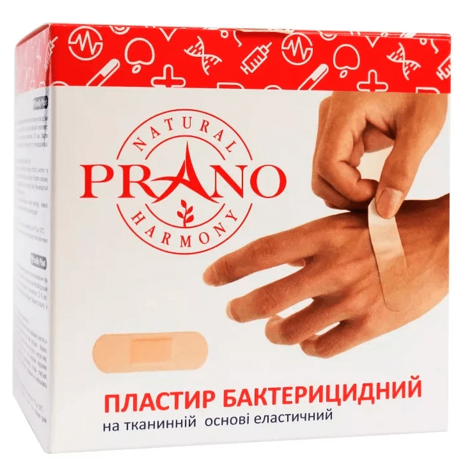 Лейкопластырь Prano бактерицидный тканевая основа эластичный 2.5х7.2 см, №1: цены и характеристики