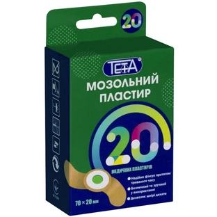 Набір пластирів мозольних Тета, 70х20 мм, 20 шт.