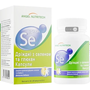 Дрожжи с селеном и глюканом 0.5 г капсулы, № 90