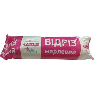 Відріз марлевий  нестерильний 300 см х 90 см рулон, "San Farma", тип 17