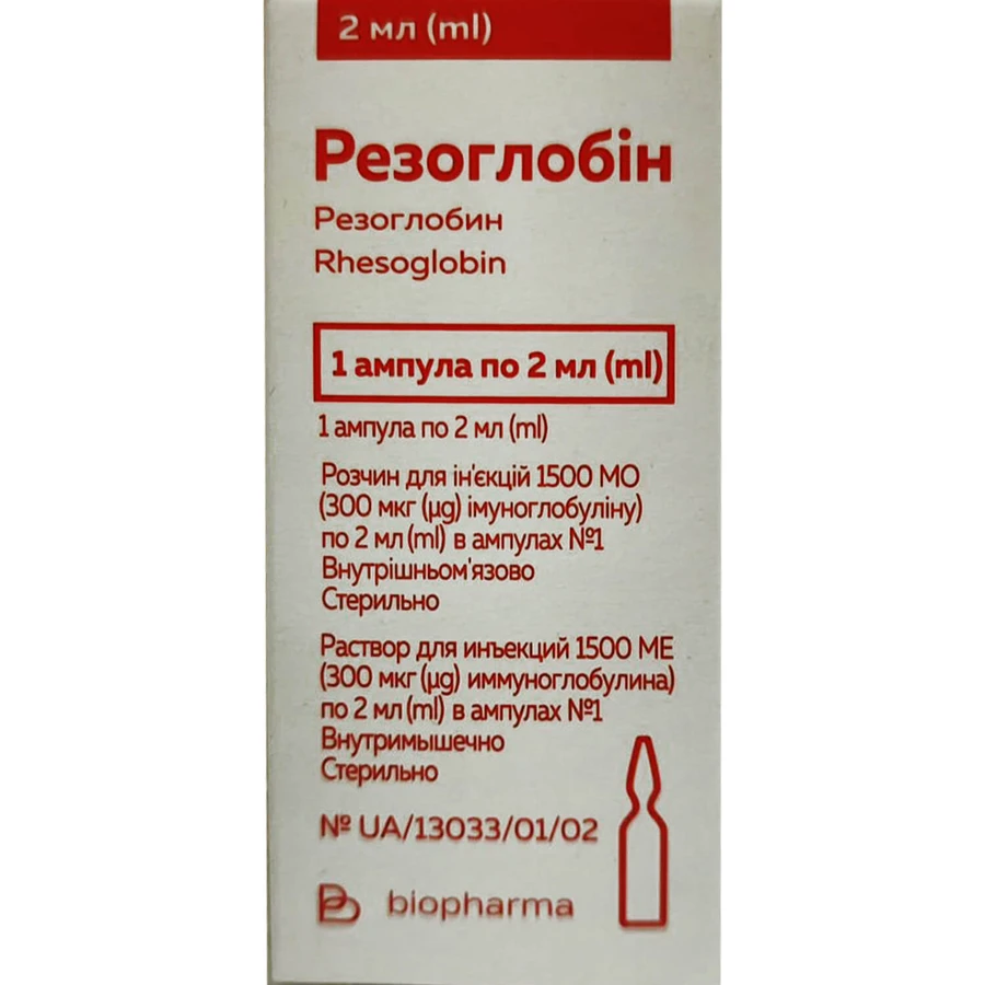 Иммуноглобулин антирезус rho (d) человека раствор д/ин. 300 мкг амп. 2 мл