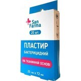 Набір пластирів San Farma на тканинній основі 25 мм х 72 мм, №20