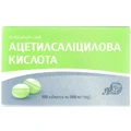 Ацетилсалициловая кислота 500 мг таблетки блистер, №100