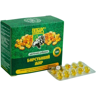 Борсуковий жир Екобарс капсули 0,5 г №100