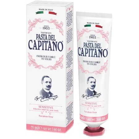 Зубна паста Pasta del Capitano Sensitive для чутливих зубів, 75 мл