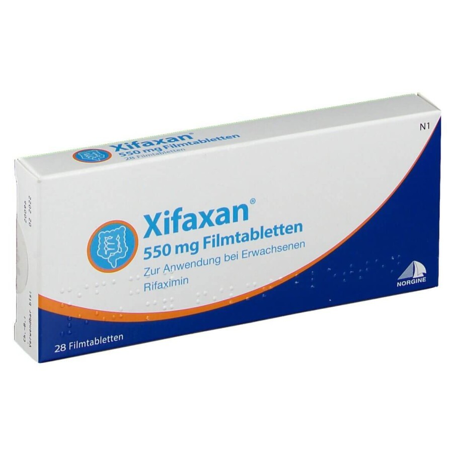 Ксифаксан табл. в/плівк. обол. 550 мг блістер №28: ціни та характеристики