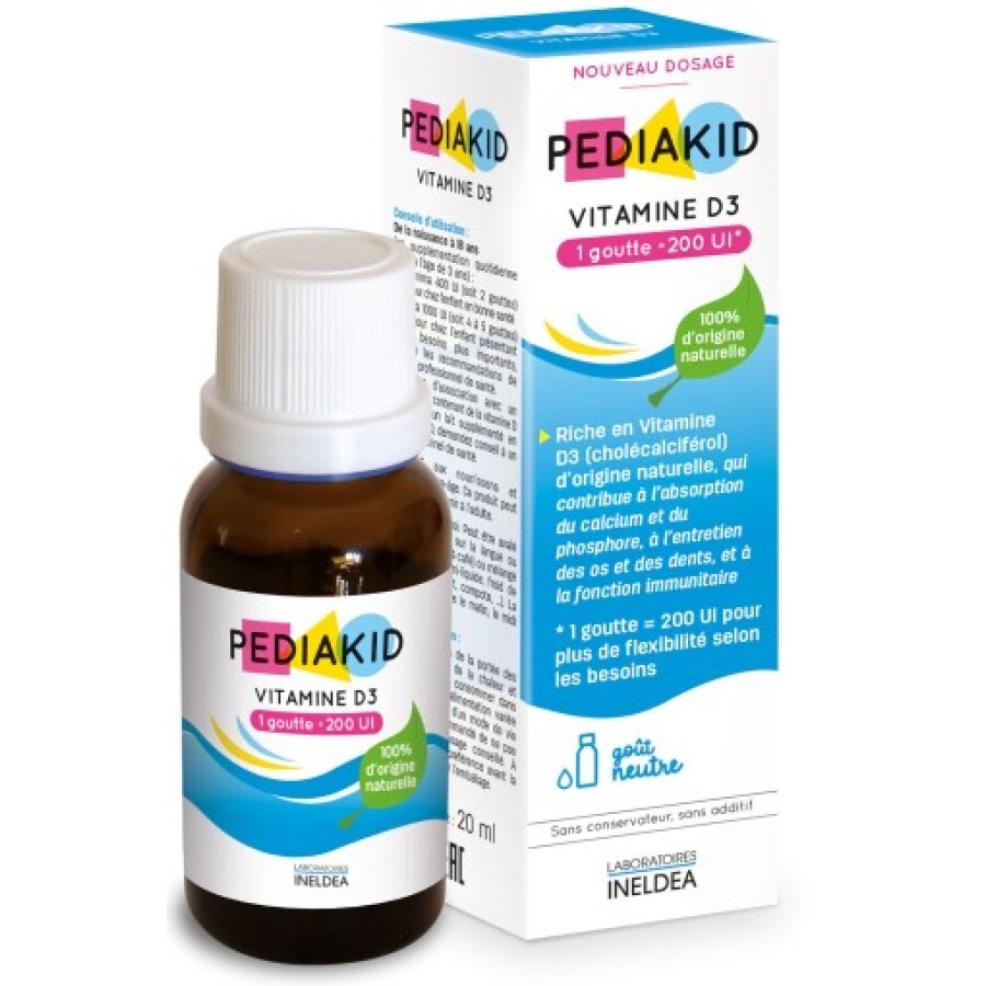 Краплі Pediakid Вітамін Д3 натуральний для дітей, 20 мл: ціни та характеристики