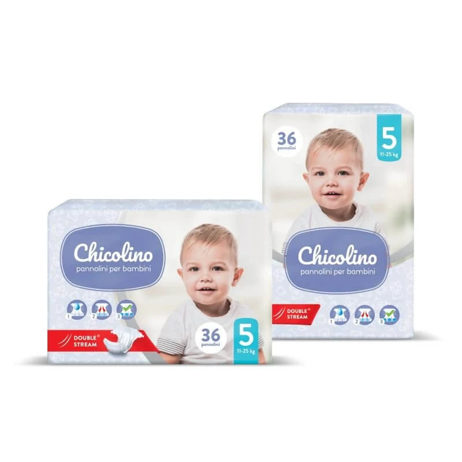 Подгузники детские CHICOLINO, 11-25 кг №2: ціни та характеристики