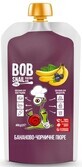 Пюре фруктовое Bob Snail Pouch Банан-Черника, пастеризованное, 400 г