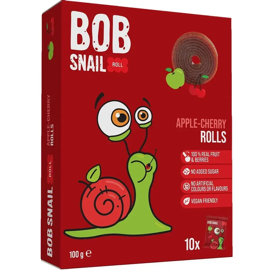 Цукерки Bob Snail натуральні яблучно-вишневі, 100 г: ціни та характеристики