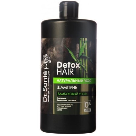 Шампунь для волосся Dr. Sante Detox Hair Бамбукове вугілля, 1000 мл