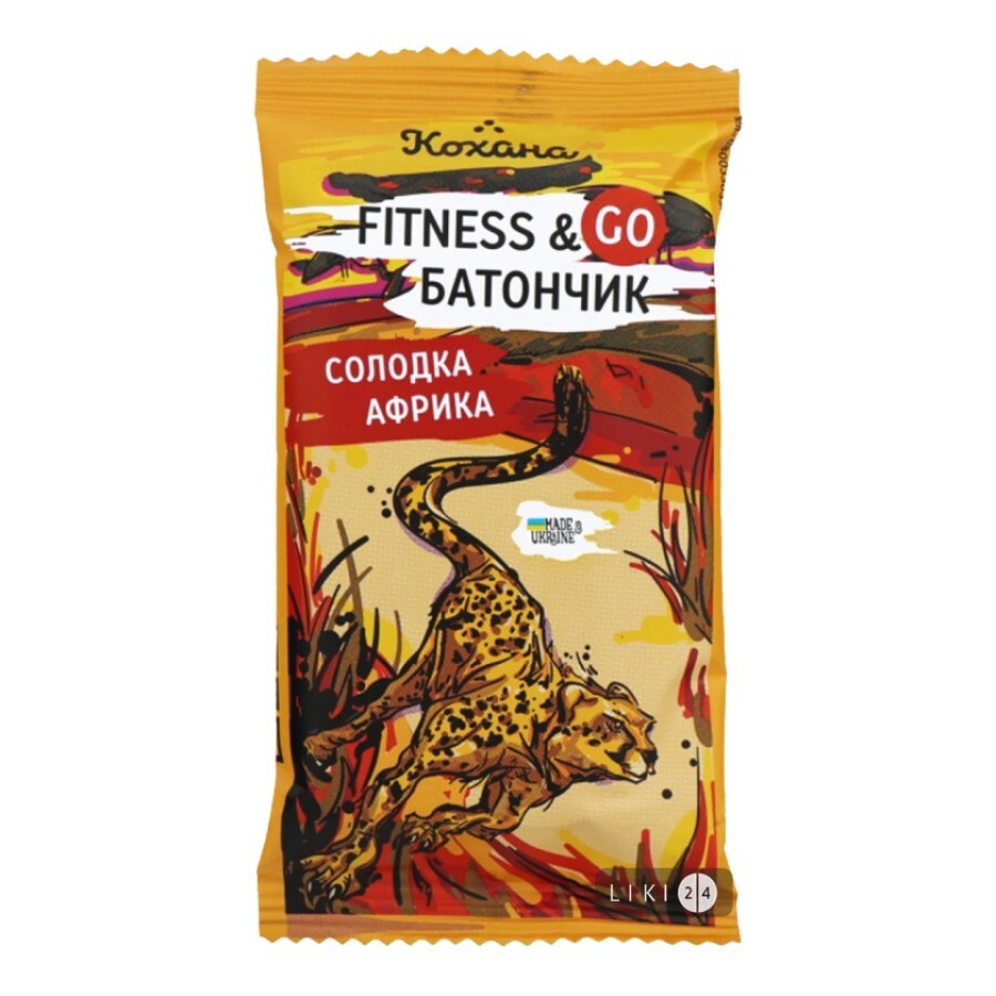 Батончик Кохана Fitness & Go Солодка Африка 40 г: ціни та характеристики