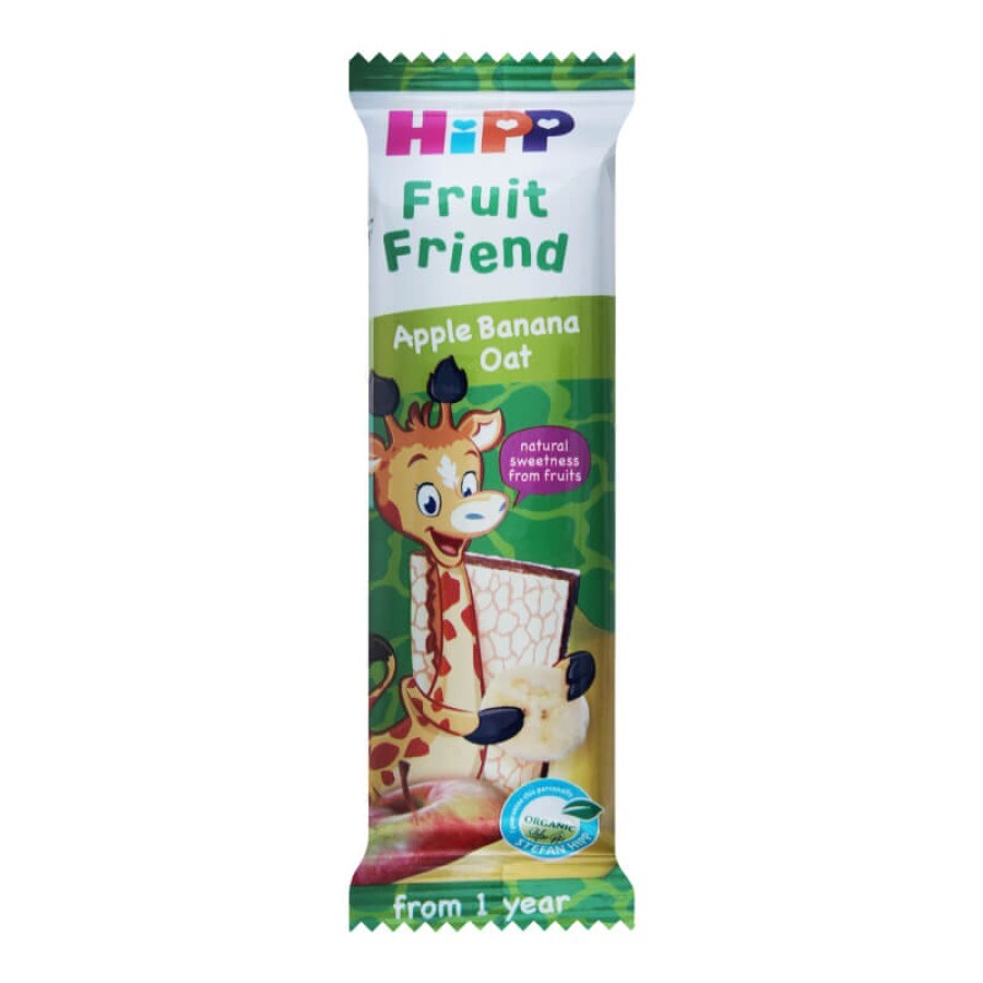Батончик HIPP фруктово-злаковий Яблуко-банан 23 г, з 12 міс.: ціни та характеристики