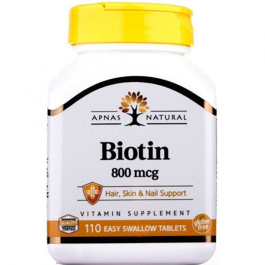 Біотин Apnas Natural таблетки по 800 мкг №110: ціни та характеристики