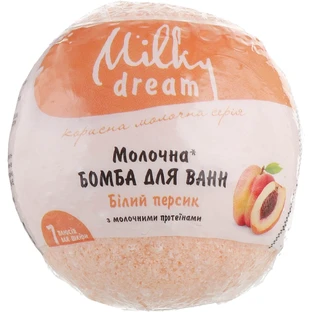Бомба для ванн MILKY DREAM (Мілки Дрім) молочна Білий персик 100 г