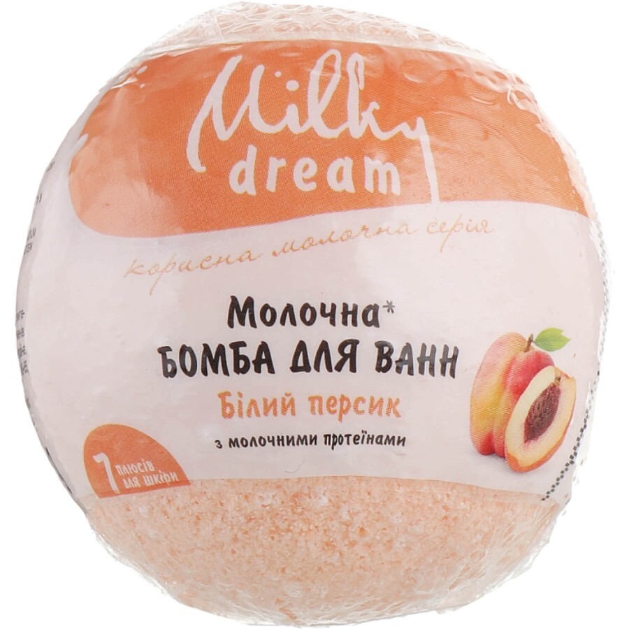 Бомба для ванн MILKY DREAM (Мілки Дрім) молочна Білий персик 100 г: ціни та характеристики