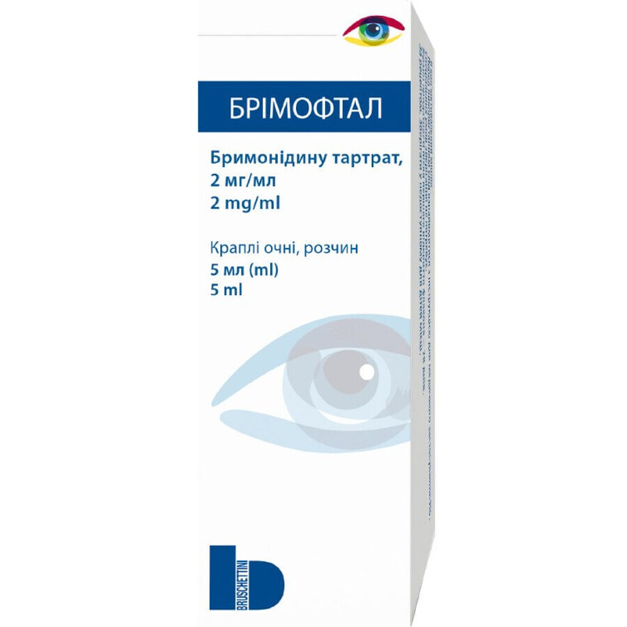Брімофтал 2 мг/мл краплі очні, розчин флакон-крапельниця, 5 мл: ціни та характеристики
