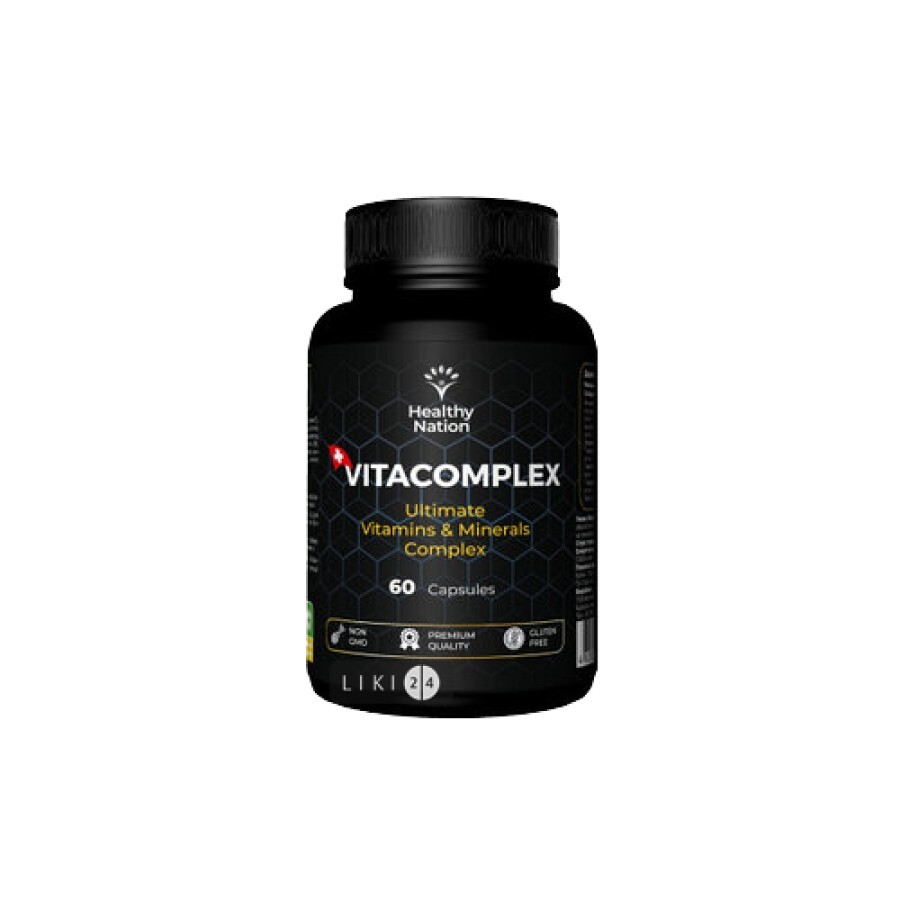 Комплекс витаминов Healthy Nation Vitacomplex 600 мг №60: цены и характеристики