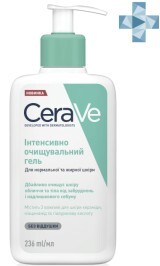 Гель CeraVe интенсивно очищающий для нормальной и жирной кожи 236 мл