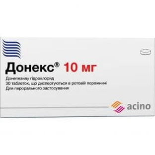Донекс табл., дисперг. в рот. полости 10 мг блистер №30