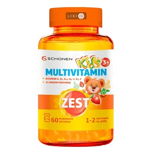Zest Kids Мультивитамин пастилки жевательные №60
