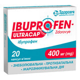Ібупрофен-здоров'я ультракап капс. 400 мг,  №20