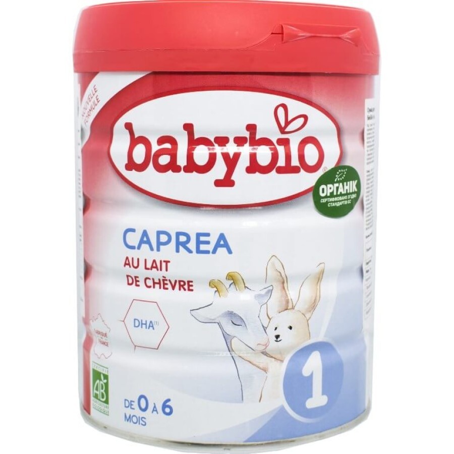 Детская органическая смесь из козьего молока для кормления младенцев BabyBio Caprea1 от 0 до 6 мес, 800 г: цены и характеристики