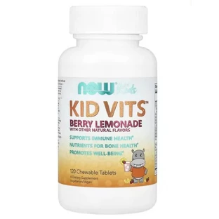 Вітаміни для дітей, Kid Vits, Now Foods, Kids, ягідний лимонад, 120 жувальних таблеток