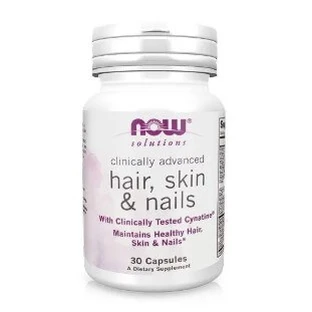 Вітаміни для шкіри, волосся, нігтів NOW Clinical Hair Skin & Nails капсули №30