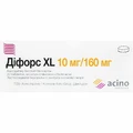 Діфорс XL табл. в/плівк. обол. 10 мг + 160 мг блістер №30