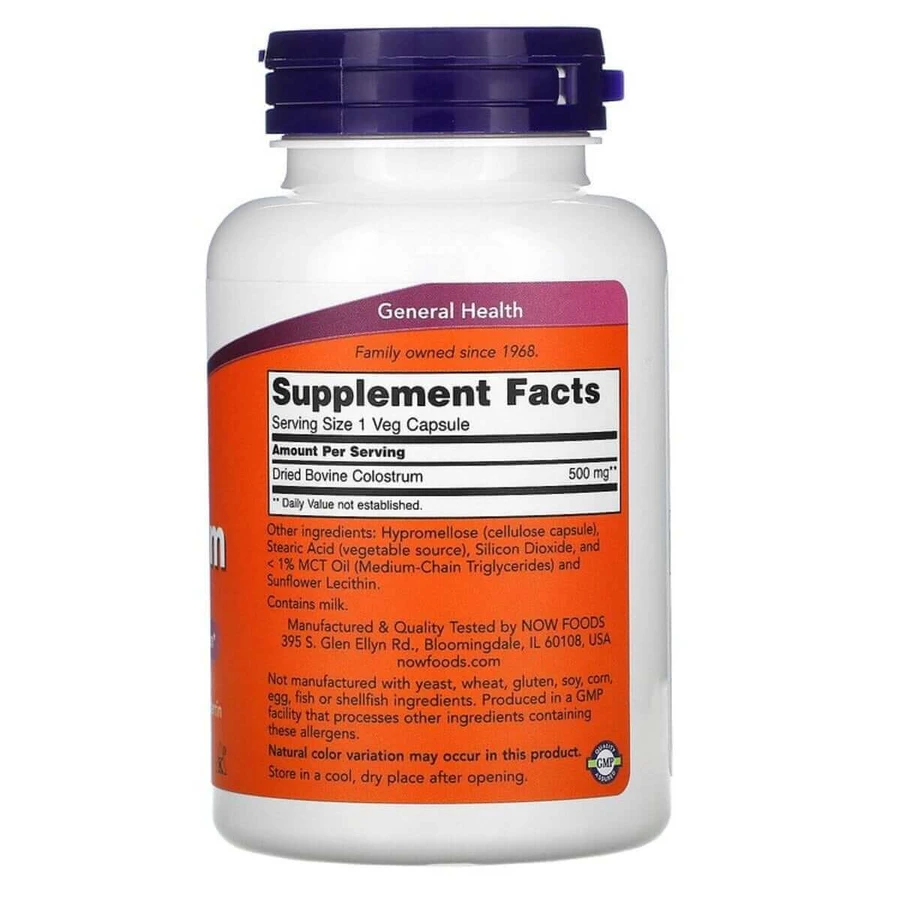 Колострум Colostrum 500 мг Now Foods 120 вегетаріанських капсул: ціни та характеристики